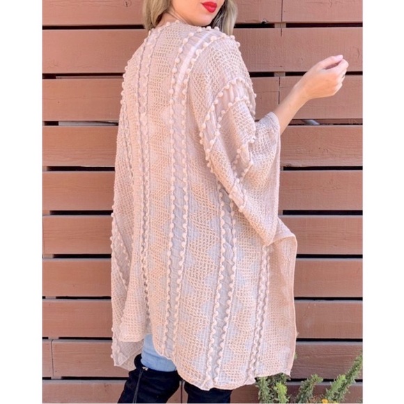 3D texture soft kimono cardigan - Picture 4 of 4